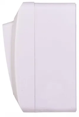 Produktbild von Hermes Klingelschaltermechanismus mit Vollgehäuse, weißer IP44-Taster, 1x ŁNT-1D 0337-02