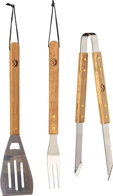Produktbild von Best Sporting Grillbesteck Set 3-teilig Holzgriffe I Grillgabel, Grillwender, Grillzange EdelstahI