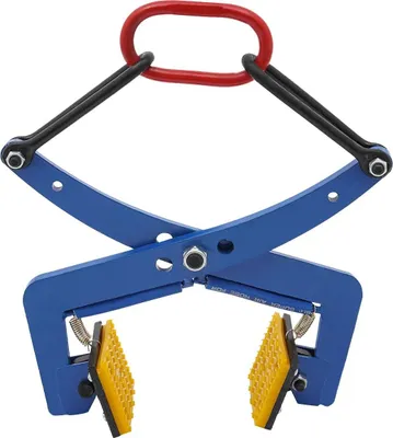 Immagine prodotto di Pinza per sollevare pietre/sollevatore per cordoli - Acciaio Q235 - Apertura 10–30 cm - Ganasce in gomma - Portata 300 kg - Per cordoli/lastre di pietra - Blu