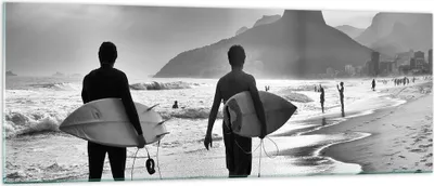 Produktbild von Bilder auf glas - Meer Welle Surfen - 140x50cm - Glasbilder - Wandbilder - Kunstdruck - zum Aufhängen bereit - Wanddekoration aus Glas - Glas Bilder - Wandbild auf Glas - Einteilig - GAB140x50-3745