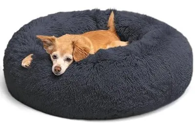 Productafbeelding van Donutvormig Hondenbed met Antislip Onderkant - Wasbaar Pluche Huisdierbed voor Grote, Middelgrote en Kleine Honden