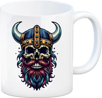 Produktbild von Totenkopf Wikinger Kaffeebecher