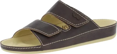 Produktbild von Vital 0938 komfortable und hochwertige Herren und Damen Hausschuhe mit Massagenoppen und Lederfussbett Buttero Moro EU 43
