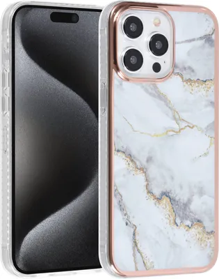 Produktbild von UNIQ Accessory iPhone 15 Pro Max TPU Back Cover - Marble White