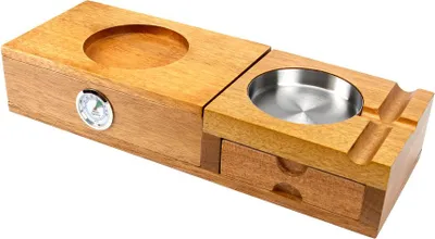 Produktbild von Hauser Zigarrenaschenbecher Set mit Ascher, Cutter, Hygrometer und Humidifer