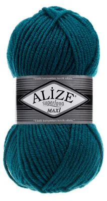 Strickgarn Strickwolle ALIZE SUPERLANA MAXI 212 petrol