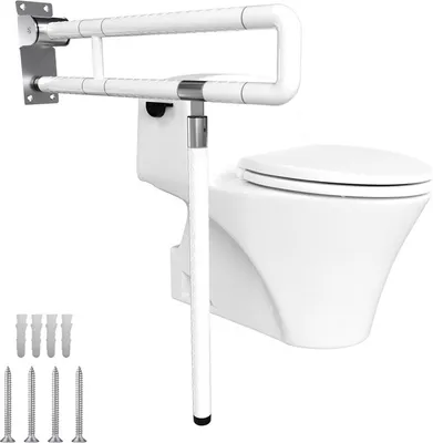 Produktbild von Jopassy Bad Stützklappgriff 60cm Klappgriff Stützgriff Haltegriff Edelstahl Duschgriff Aufstehhilfe 200 kg belastbar für Toilette WC Dusche