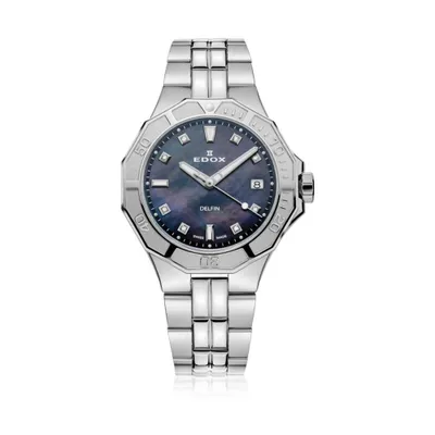 Produktbild von EDOX Delfin The Original Diver Lady Diamonds 53020-3M-NANND Frauenuhr Delfin The Original Diver Lady Diamonds