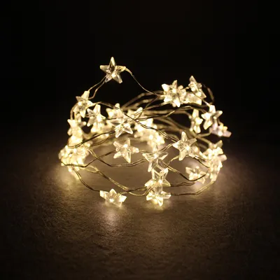3 Stück LED Lichterkette Stern mit je 40 LED Unterwasser Betrieb