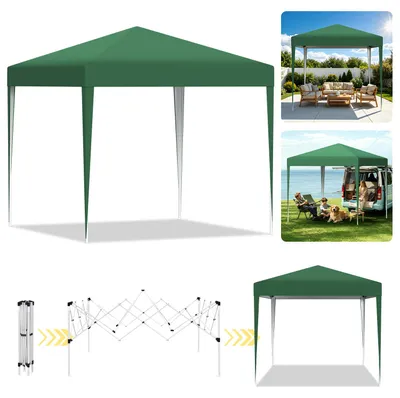 Produktbild von Ikodm Faziango Pavillon 3x3 m ohne Seitenwände, Pop-Up Faltpavillon mit wasserdichtem 210D-Oxforddach, UV-Schutz 50+, 3-fach höhenverstellbar, Tragetasche, Grün