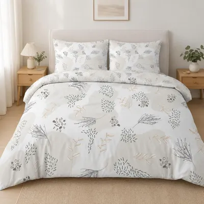 Productafbeelding van Bettlaken set, 200x200 cm, beige, 3-delig, microvezel, met rits