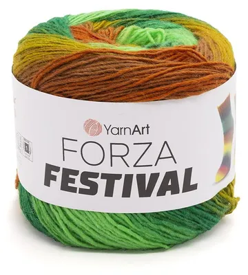 Produktbild von YarnArt Forza Festival Sockenwolle 75% Wolle 100g 420m Farbverlauf 2907