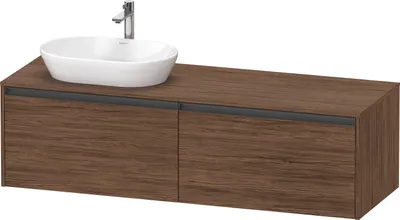 Produktbild von Duravit Ketho.2 Wastafelonderkast 160x55x45,9 cm Mat Noten (donker)
