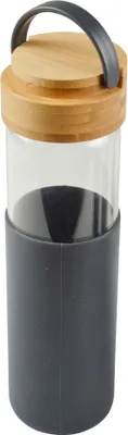 Image de Gourde en verre et bambou Anthracite