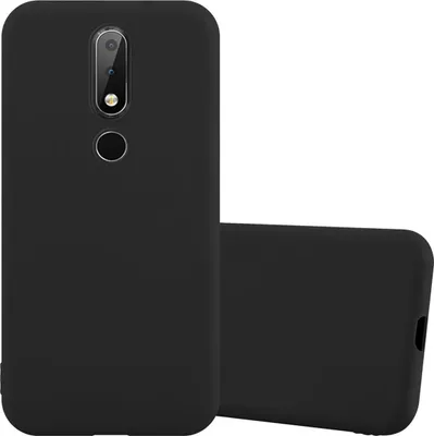 Produktbild von Cadorabo Hülle für Nokia 6.1 PLUS / X6 Schutzhülle in Schwarz Handyhülle TPU Silikon Etui Case Cover