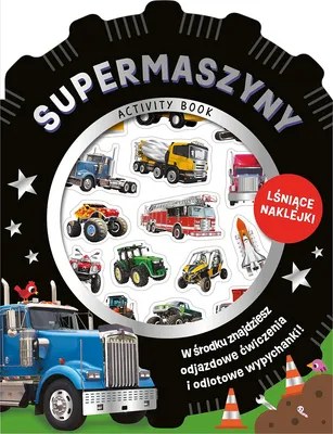 Produktbild von Wypukłe naklejki metaliczne Supermaszyny - książeczka z zadaniami