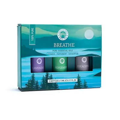 Immagine prodotto di Set Aromaterapia Oli Essenziali Respira - 3x5 Ml