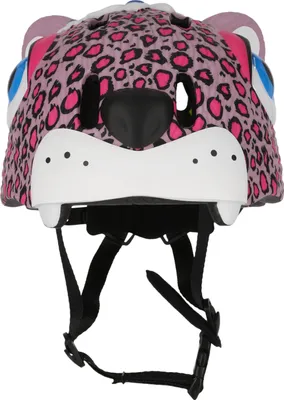 Immagine prodotto di Casco bici CRAZY SAFETY leopardato con simpatico disegno di animali 0156 Rosa S (49-55cm)