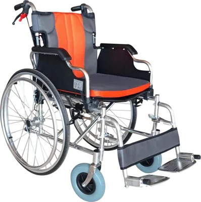 Immagine prodotto di KEROS Sedia a rotelle in alluminio ad autospinta pieghevole carrozzina per anziani