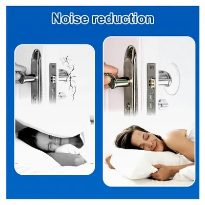 Produktbild von 6 Stück Türstopper Ø 50 mm Selbstklebend Weiß, Wandschutz Gummipuffer