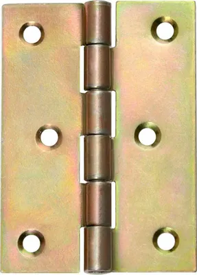 Produktbild von 50 Gerollte Scharniere halbbreit 80 x 60 mm Gelb Verzinkt