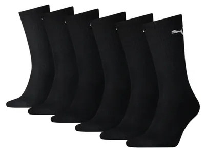 Produktbild von Puma Sports Socks Cush Crew (6 Pair Pack), Black, 2.5-5 UK (35-38 EU)