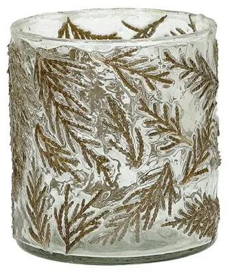Obrázok produktu pre Pomax, sklenená svietidlo "Windlicht", zelená, priemer 8 cm, výška 9 cm