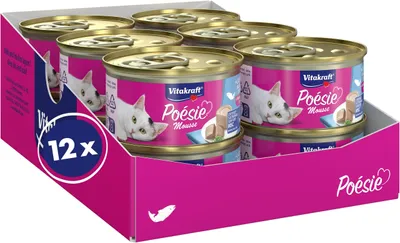 Produktbild von Vitakraft Poésie Mousse, Nassfutter Katze, luftige Mousse, mit Lachs, ohne Zusat