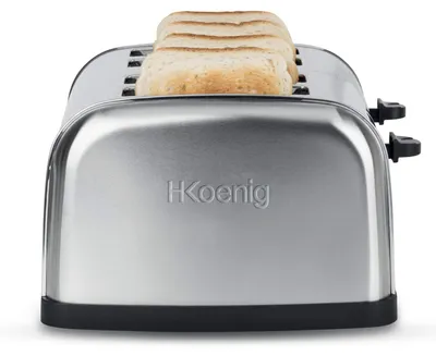 4-Scheiben-Toaster, Edelstahl, 6 Bräunungsstufen, 1500 W