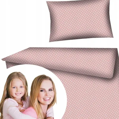 Obrázek produktu pro Designová sada povlečení pro dětskou postel, s puntíky, dvoubarevná, rozměr 140x200 cm