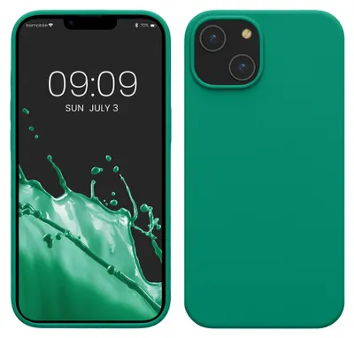 Produktbild von kwmobile Handyhülle für iPhone 14 Hülle, für iPhone 14 Case - Hülle Silikon - kabelloses Laden - Smaragdgrün