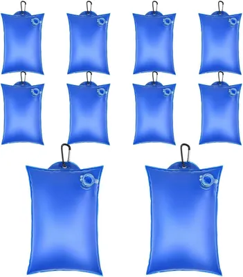 Productafbeelding van Zwembadafdekking Gewichten - Waterzakken Afdekking - Zwembad Onderhoud - Lekvrij Ventielsysteem - 26 x 15 cm - Transparant
