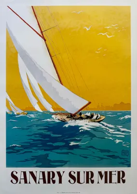 Image de SANARY SUR MER - VOILIERS - 50x70cm Affiche Poster