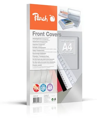 Immagine prodotto di Peach 39261000 Peach Einbanddeckel klarsicht farblos A4 0,18mm 100Stk.