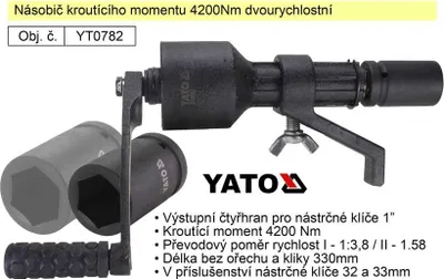 Image de YATO Multiplicateur de couple 4200Nm à deux vitesses YT-0782