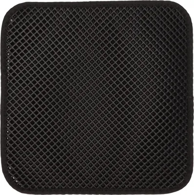 Image de Tapis de litière pour chaton, antidérapant, dessous imperméable, double couche d'EVA, 30 x 30 cm, noir