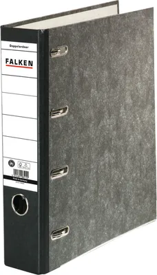 Produktbild von 1 x FALKEN Doppelordner Bankordner DIN A4 2 x DIN 5 quer Wolkenmarmor 70 mm