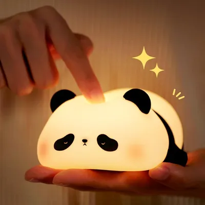 Produktbild von Süße Nachtlampe,LED Nachtlicht(B)Dimmbares LED Touch-Licht,USB Aufladung Timing Funktion Kawaii Nachtlicht,Deko für Kindzimmer,Baby beste Geschenke