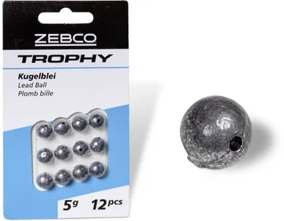 Produktbild von Zebco Trophy Kugelblei Posenblei Angelblei Kugelform 20g 5 Stück