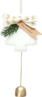 Produktbild von Plüschige Weihnachtsbaumglocken, flauschiger Weihnachtsbaumanhänger mit Glöckchen für Weihnachts- und Winterpartydekoration