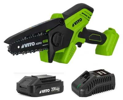 Image de Mini tronçonneuse sans fil 20V + Batterie lithium 2Ah + Chargeur Mini scie électrique sans fil VITO