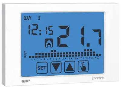 Programmierbarer Thermostat mit Touchscreen, batteriebetrieben, weiß