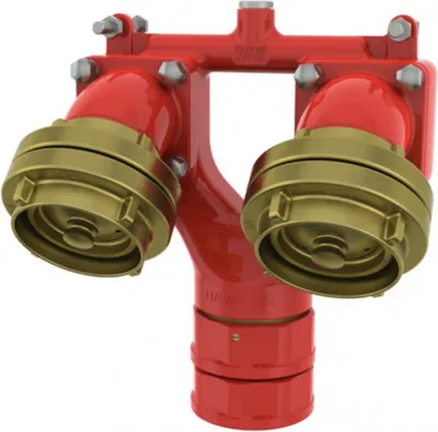 Produktbild von Einspeisearmatur, stehend nach DIN 14461-4 Messing 3"