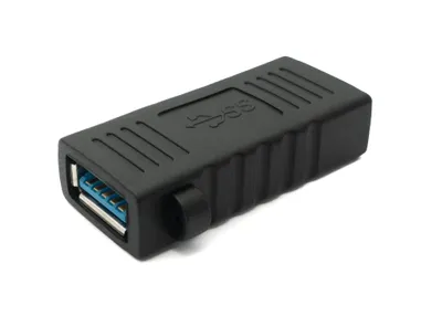 Produktbild von SYSTEM-S USB 3.0 Adapter Typ A Buchse zu Buchse Kabel in Schwarz