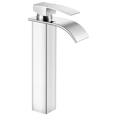 Immagine prodotto di Miscelatore per lavabo, design a cascata, finitura cromata lucida, cromo, attacco G3/8