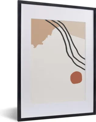 Produktbild von MuchoWow® Gerahmtes Poster Sommer - Abstrakt - Weiß 30x40 cm - Poster mit Schwarzem Bilderrahmen Wandposter Rahmen Foto Bilder - Wandposter Schlafzimmer