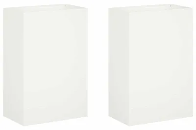 Immagine prodotto di vidaXL Vasi da giardino, 2 pezzi, bianchi, 40 x 30 x 75 cm