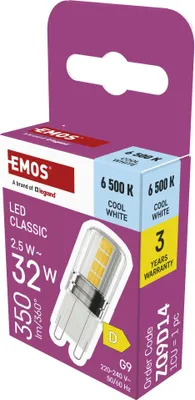LED Lampe Classic JC / G9 / 2,5 W (32 W) / 350 lm / Kaltweiß
