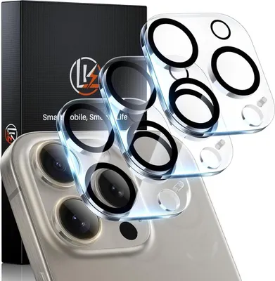 Produktbild von iPhone 16 Pro Kameraschutz 3 Stück HD Glas Anti-Kratzer Militärstandard Transparent
