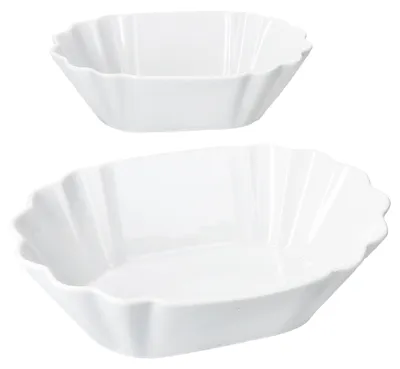 Zdjęcie produktu dla 2x Fritta owalna miska na frytki biała miska na currywurst talerz do serwowania porcelana